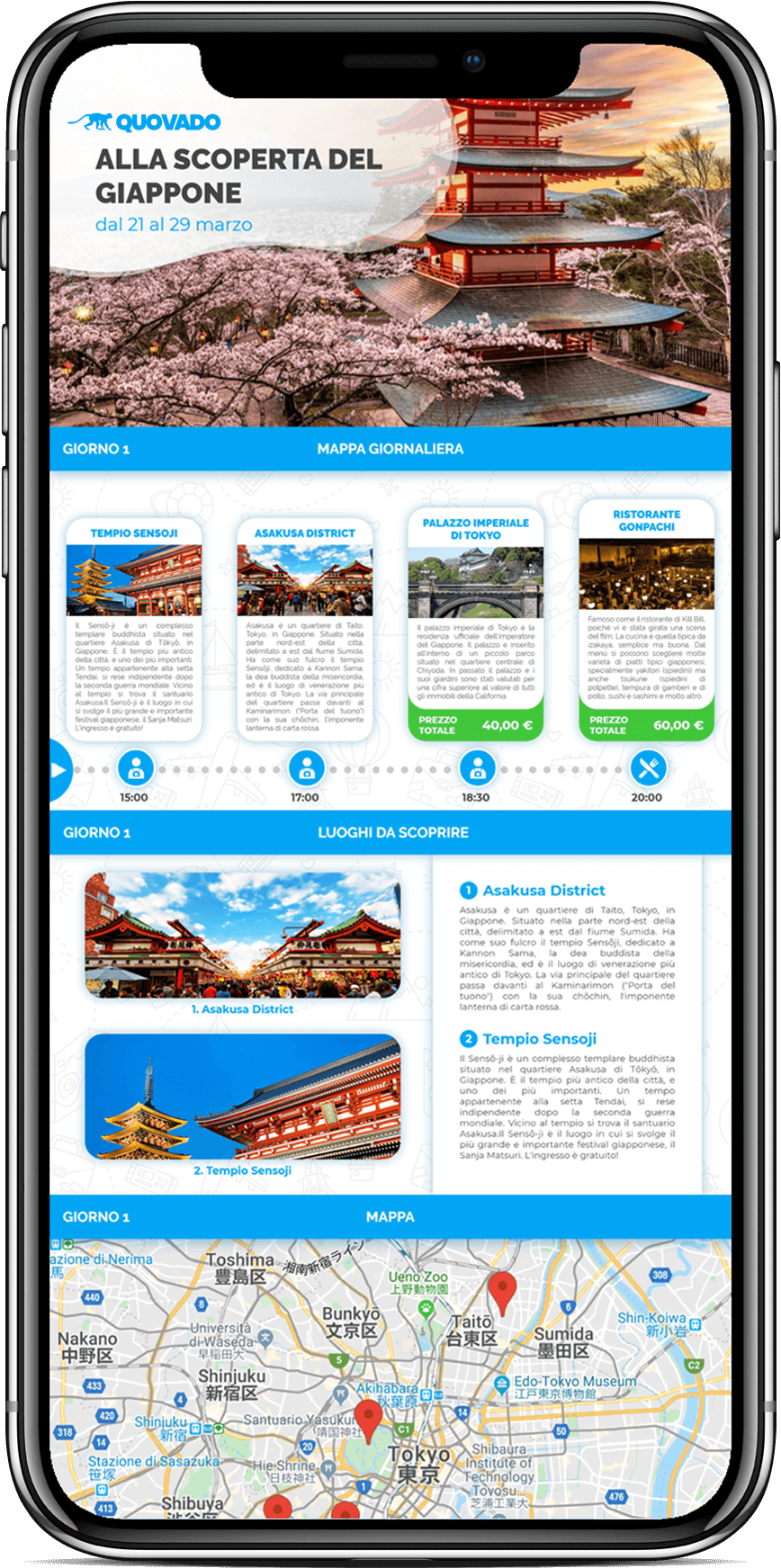 Ricevi l’itinerario, prenota e goditi il tuo viaggio